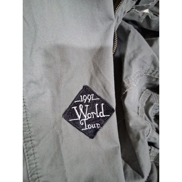 Ashley Jacket Womens M Olive Green Utility Collection Military Full Zip Patches - Picture 8 of 8